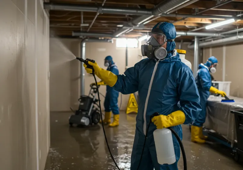 Basement Sanitization and Antimicrobial Treatment process in Oakboro, NC